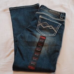 𝅺ROCK & Roll Cowgirl mid-rise boot cut NWT jeans size 29/30